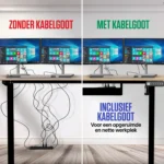 Sit-Stand Desk – Brown – 140 x 60 cm - Image 8