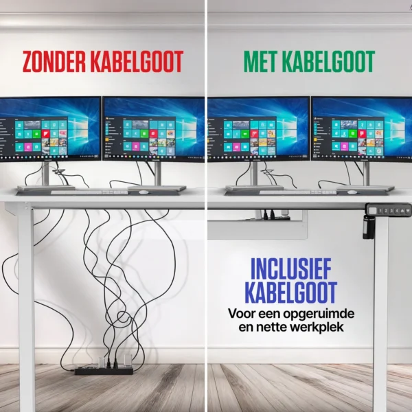 Sit-Stand Desk - white - 160 x 80 cm - Image 10