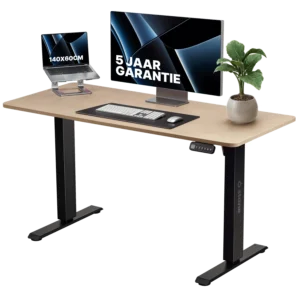 Sit-Stand Desk â Brown â 140 x 60 cm
