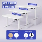Sit-Stand Desk - white - 160 x 80 cm - Image 5